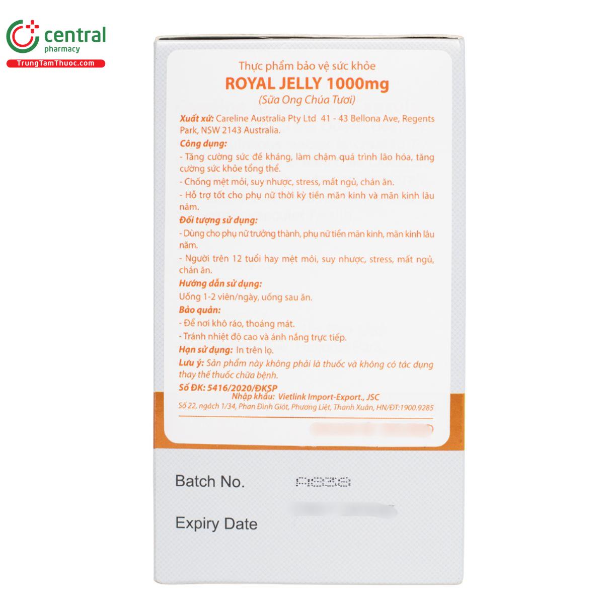 careline royal jelly 1000mg 11 O6711