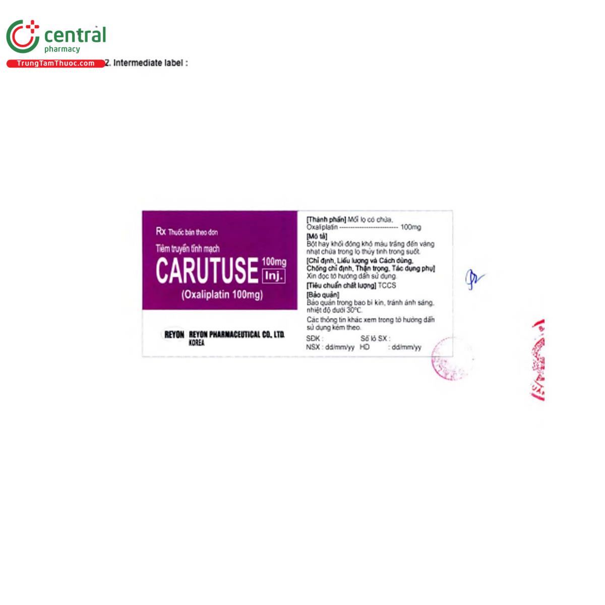 carutuse inj 100mg 4 A0375