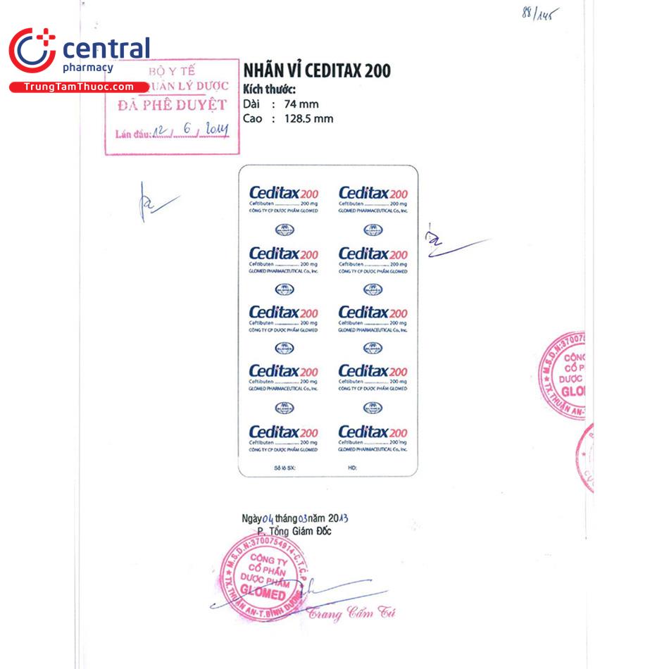 ceditax 200mg 2 D1035