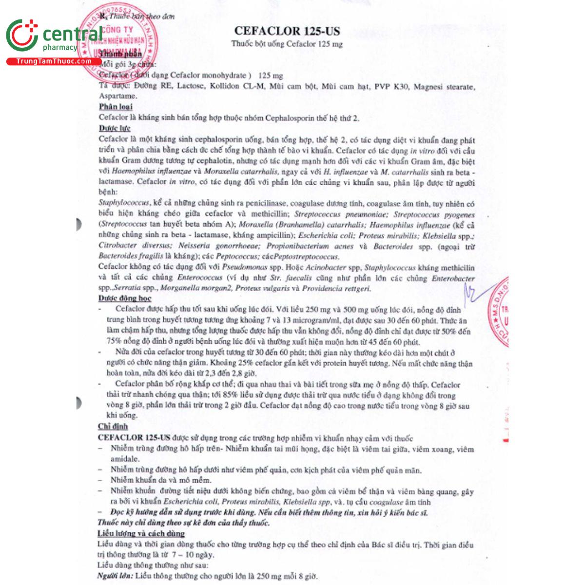 cefaclor 125 us 3 P6084