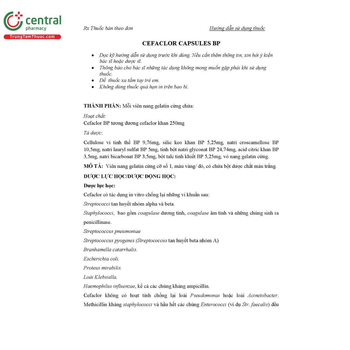 cefaclor capsules bp 4 C0425 cefaclor capsules bp 4 C0425