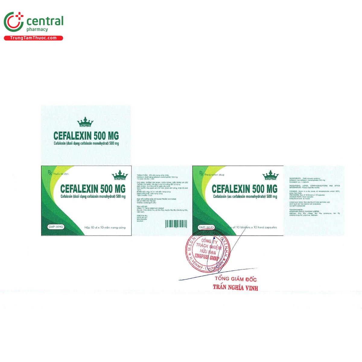 cefalexin 500mg kingphar 2 J3267