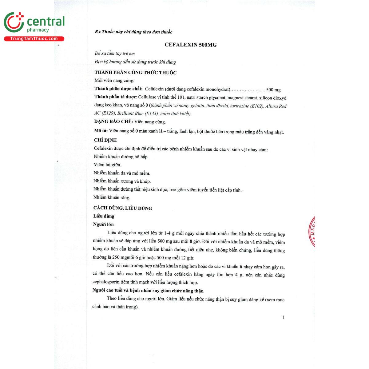 cefalexin 500mg kingphar 4 O5346