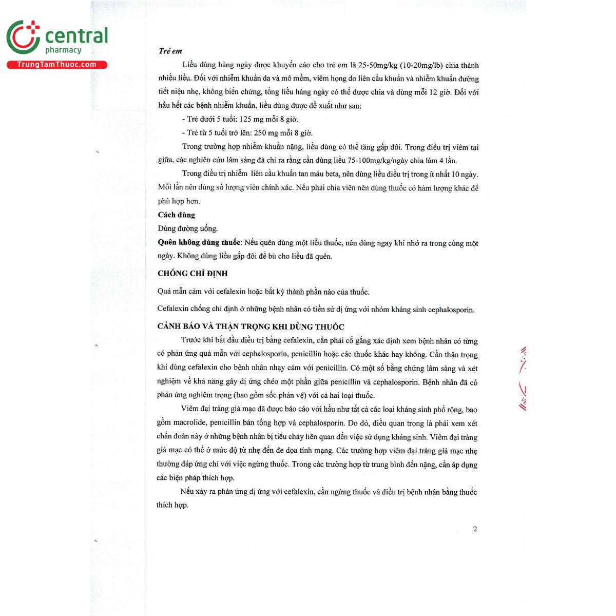 cefalexin 500mg kingphar 5 H3600