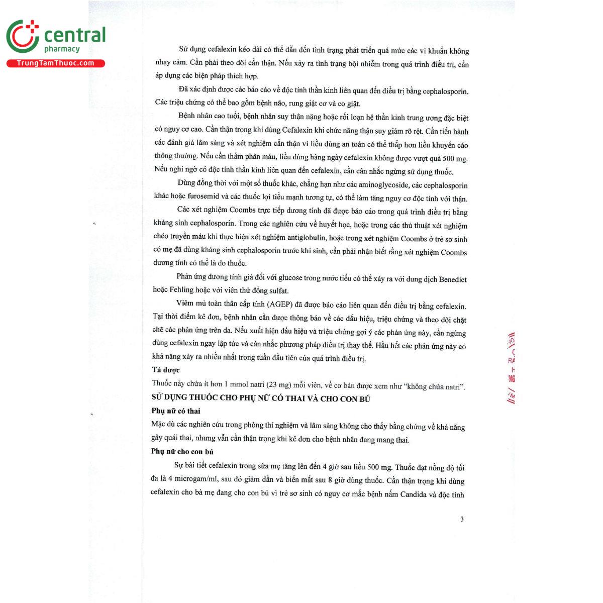 cefalexin 500mg kingphar 6 B0063