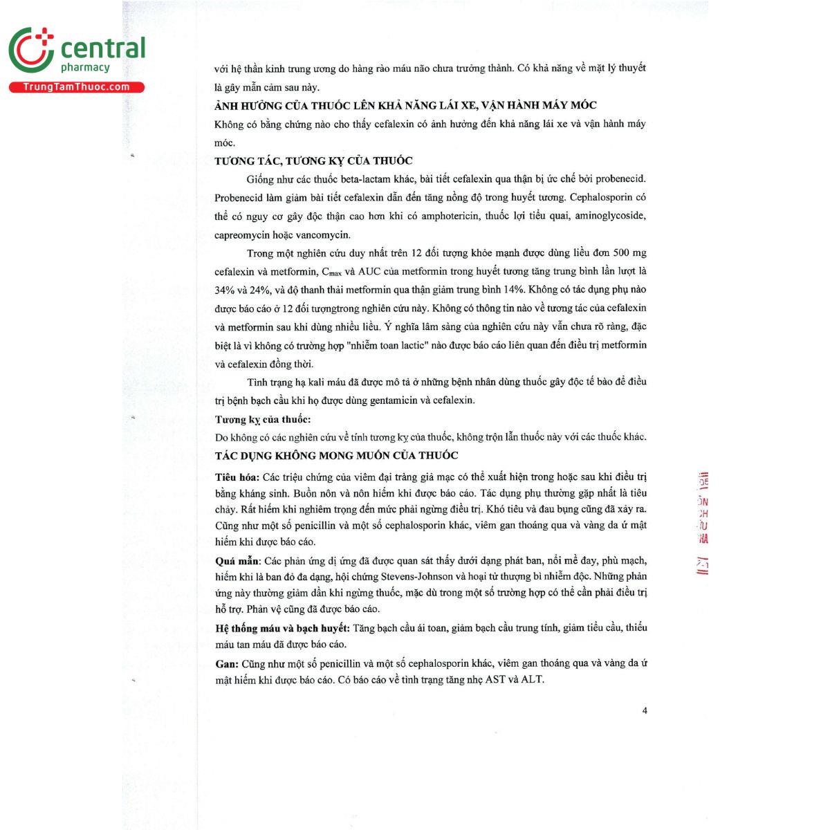 cefalexin 500mg kingphar 7 M4260