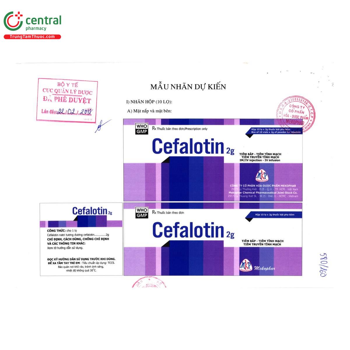 cefalotin 2g mekophar 2 Q6750