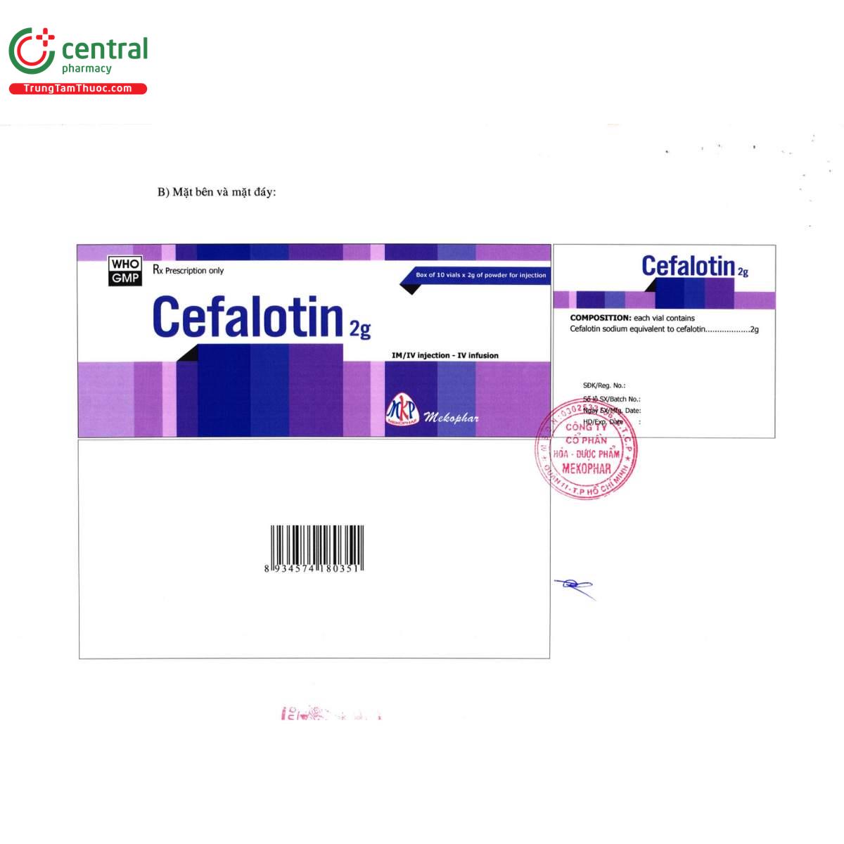 cefalotin 2g mekophar 3 T8824