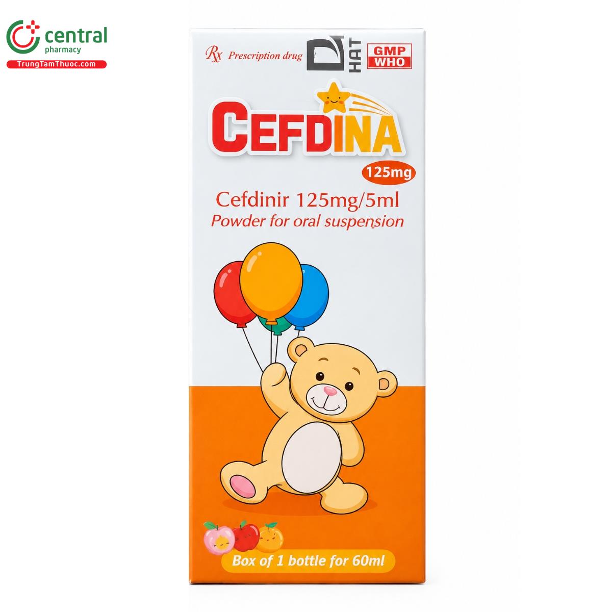 cefdina 125mg 5ml 1 H3648 cefdina 125mg 5ml 1 H3648