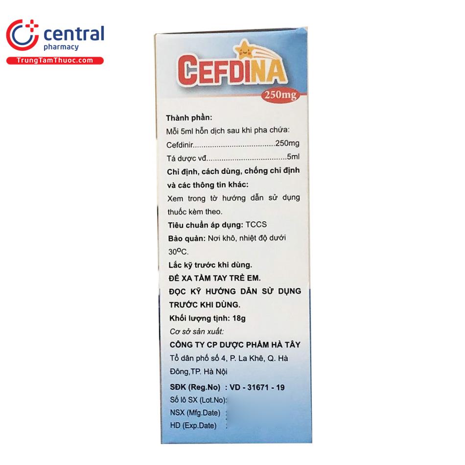 Cefdina 250mg/5ml