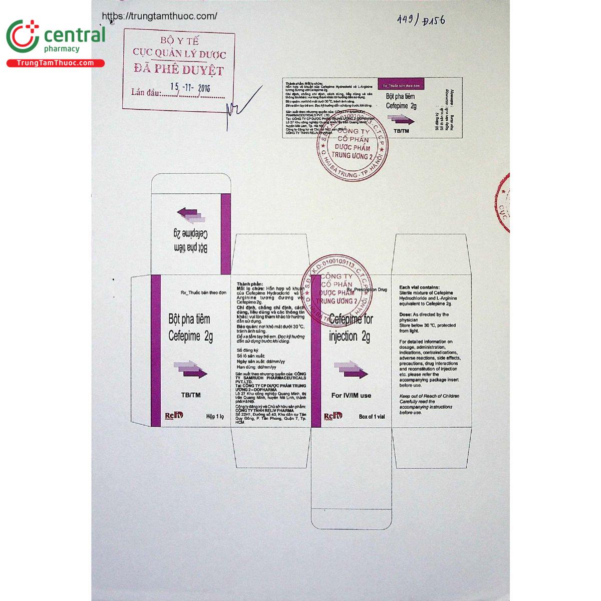 cefepime 2g reliv 5 S7446 cefepime 2g reliv 5 S7446