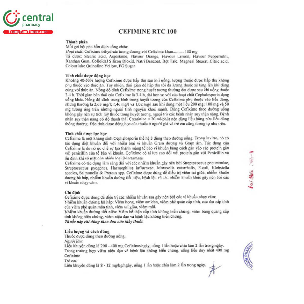cefimine rtc 100mg 4 J3886 cefimine rtc 100mg 4 J3886