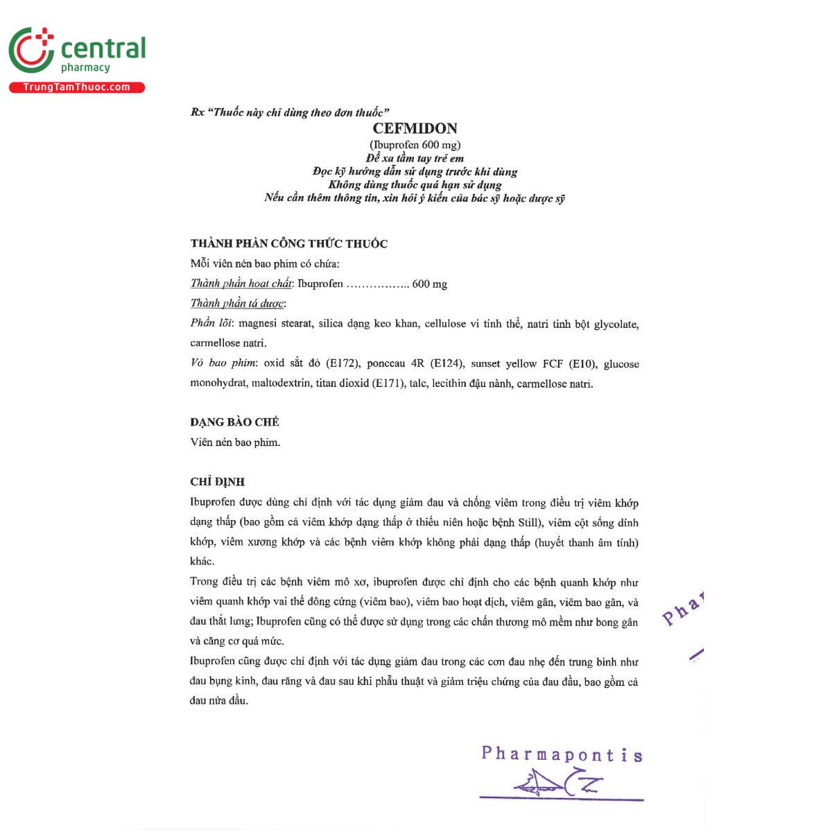 cefmidon 600mg 3 U8065