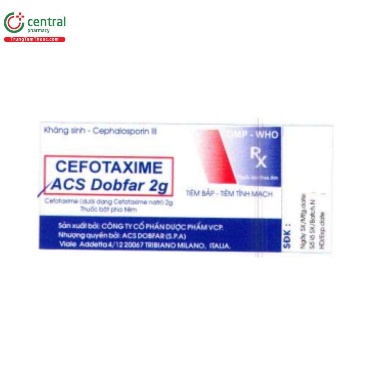 cefotaxime acs dobfar 2g 3 B0287 cefotaxime acs dobfar 2g 3 B0287