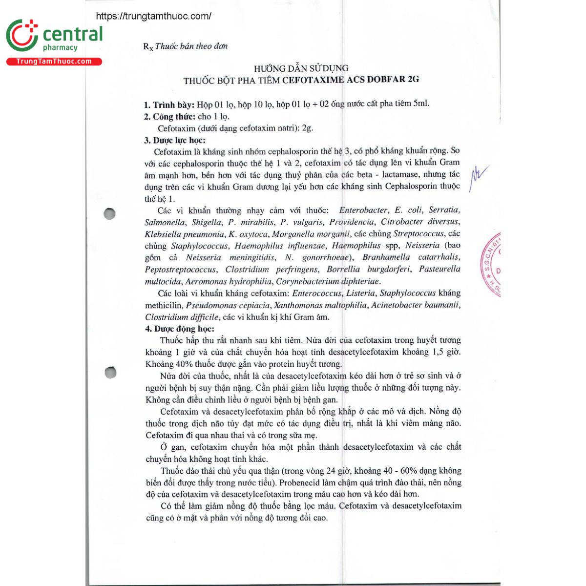 cefotaxime acs dobfar 2g 5 S7110 cefotaxime acs dobfar 2g 5 S7110