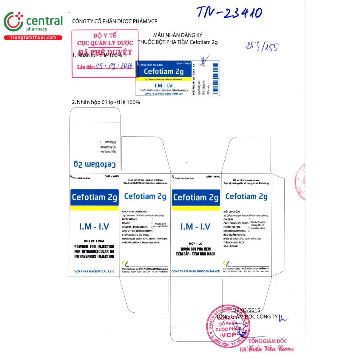 cefotiam 2g vcp 3 V8628