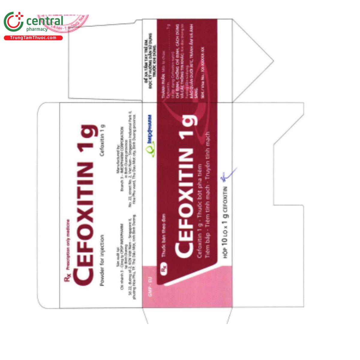 Thuốc Cefoxitin 1g Imexpharm-điều trị nhiễm khuẩn đường hô hấp