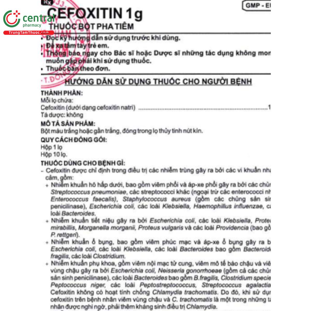 cefoxitin 1g imexpharm 5 M5502