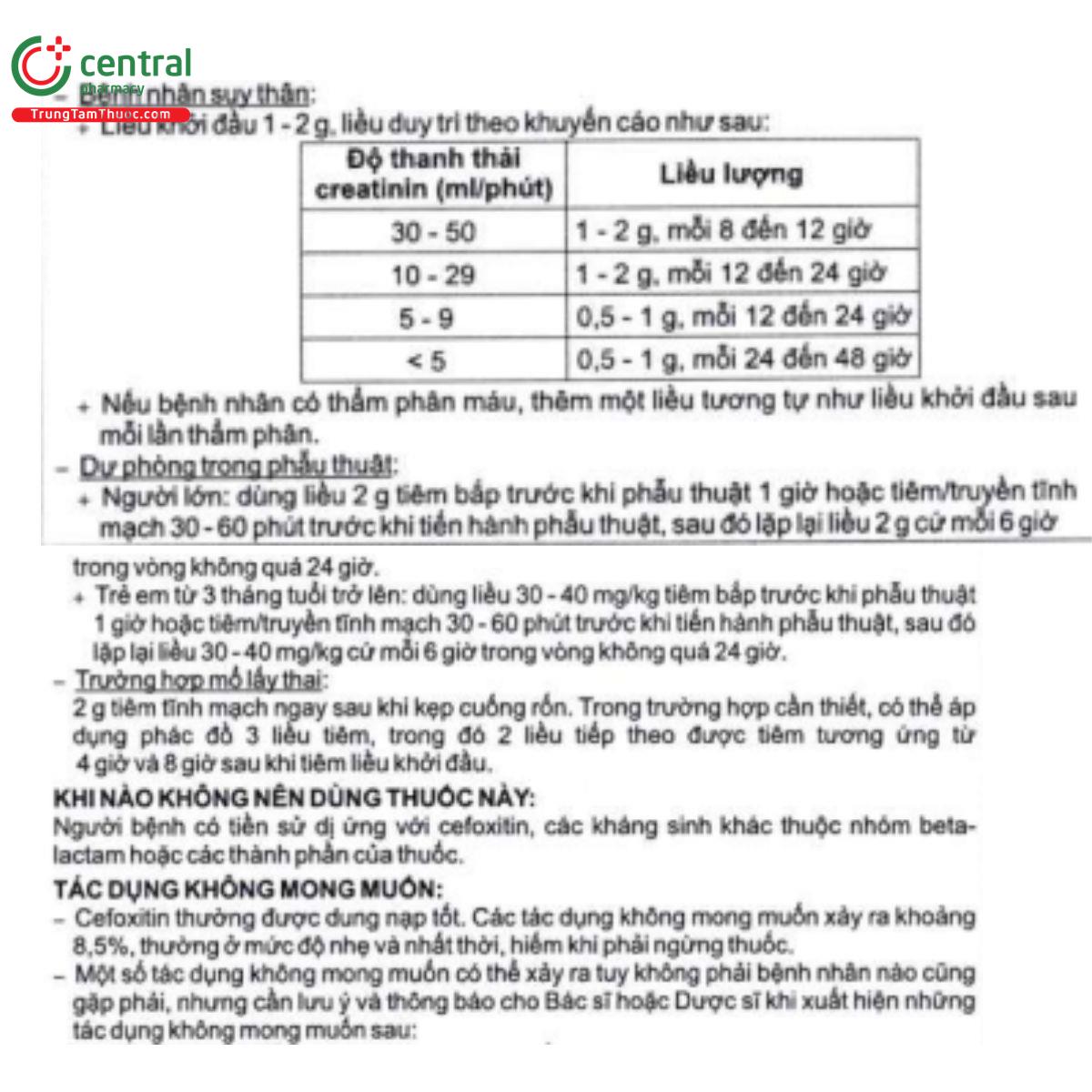 cefoxitin 1g imexpharm 7 L4106