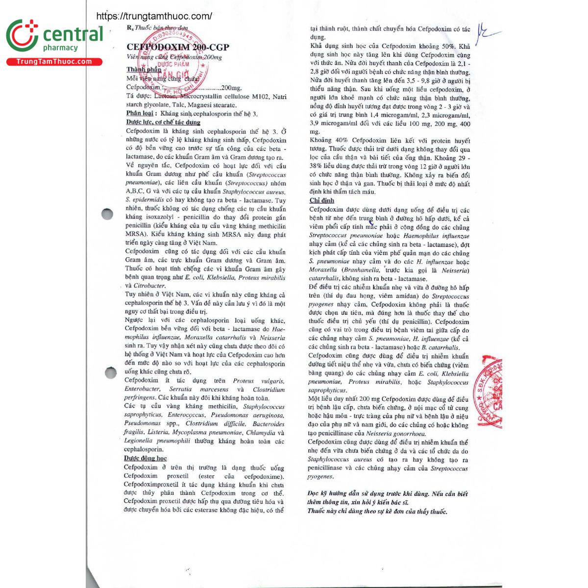cefpodoxim 200 cgp 5 H2154 cefpodoxim 200 cgp 5 H2154