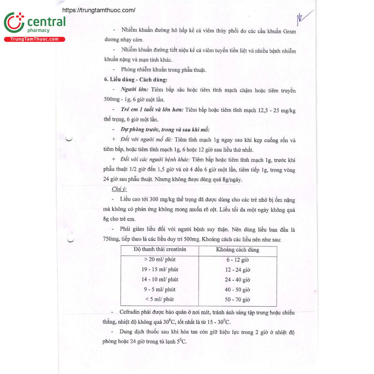 cefradin 1g 6 L4717