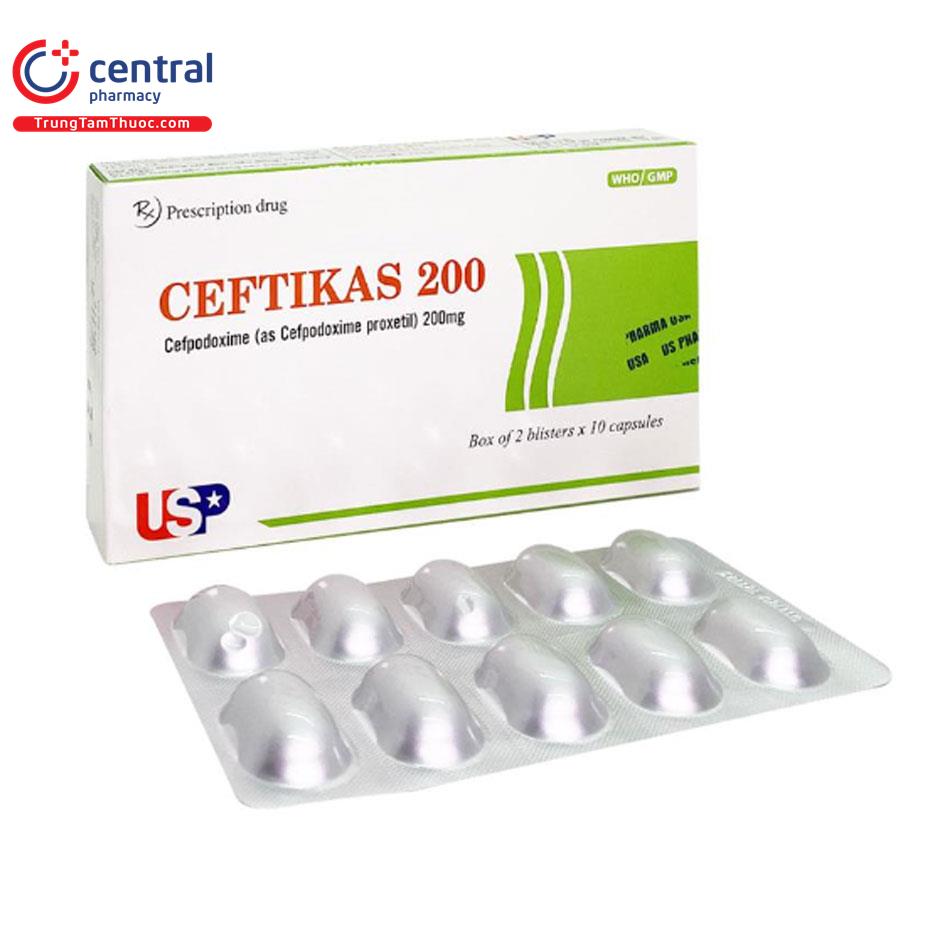[CHÍNH HÃNG] Thuốc Ceftikas 200 điều trị nhiễm khuẩn trên và dưới