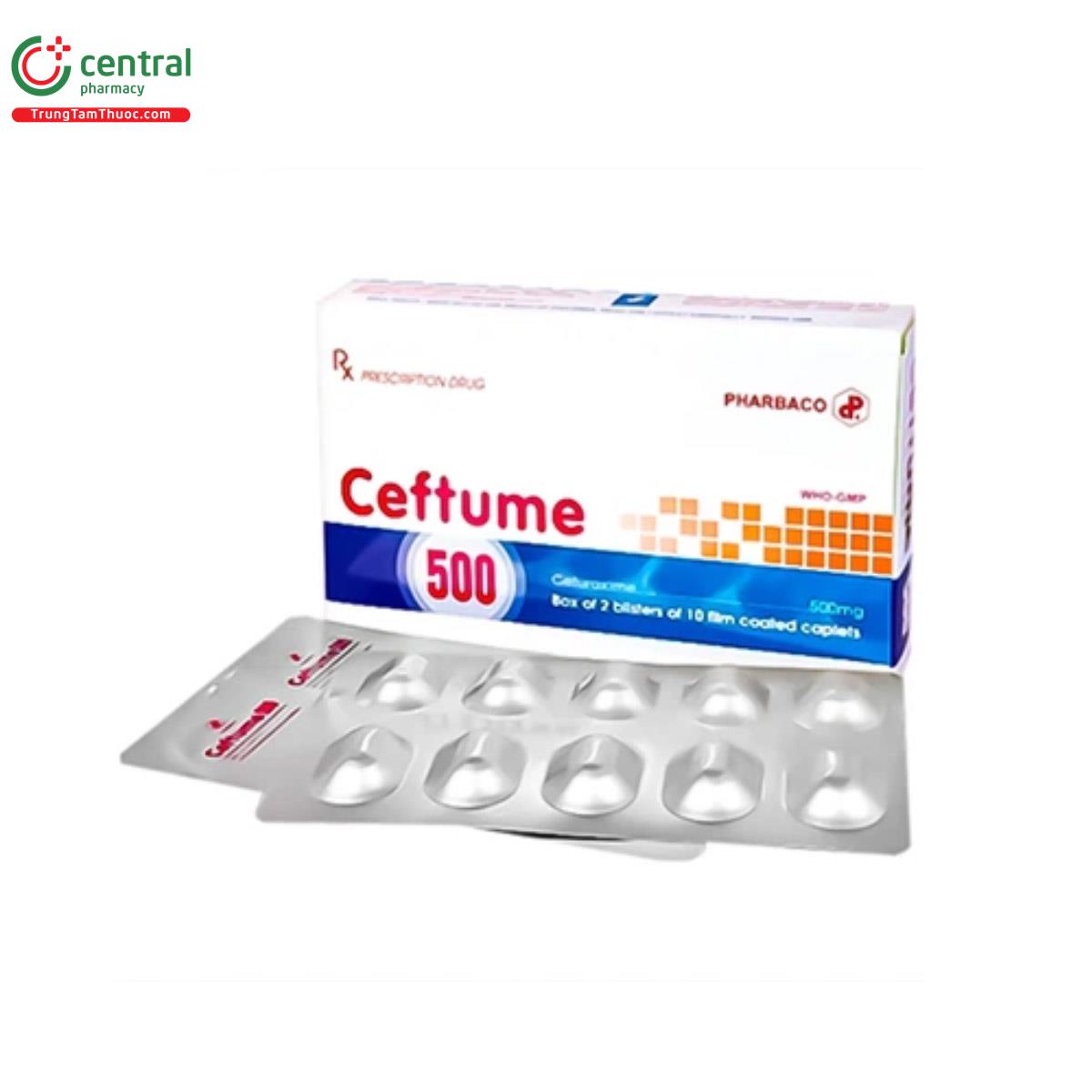 Thuốc Ceftume 500 Pharbaco - Điều trị nhiễm khuẩn