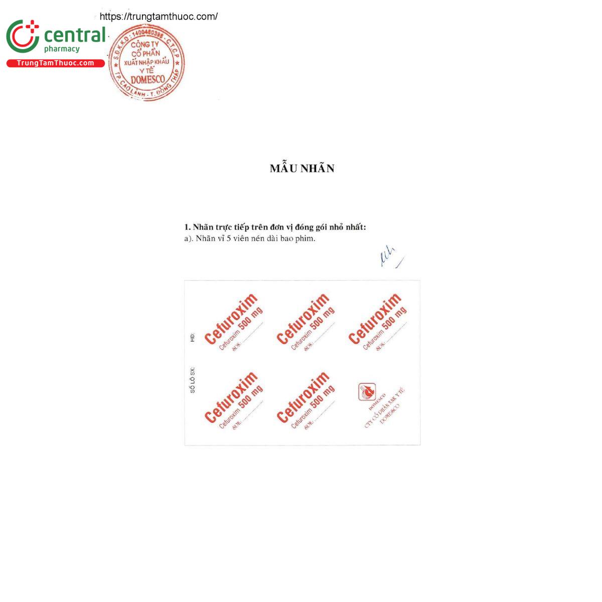 cefuroxim 500mg domesco 3 H3767 cefuroxim 500mg domesco 3 H3767