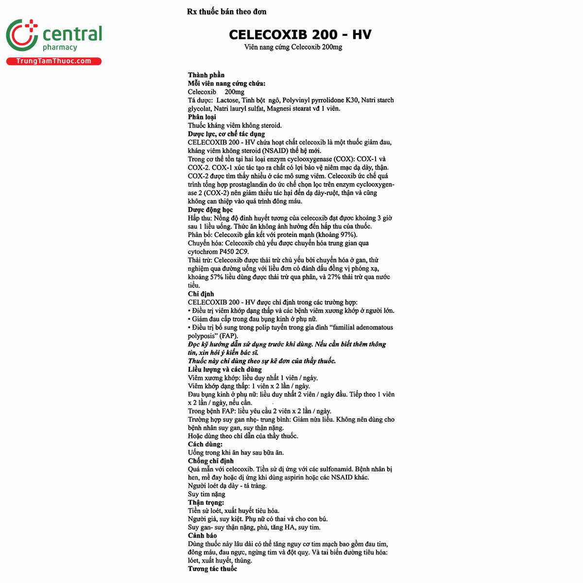 celecoxib 200 hv vi 9 S7531