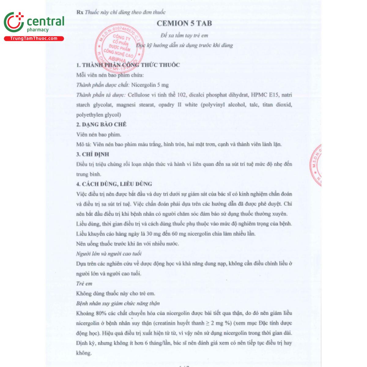 cemion 5 tab 4 C0206