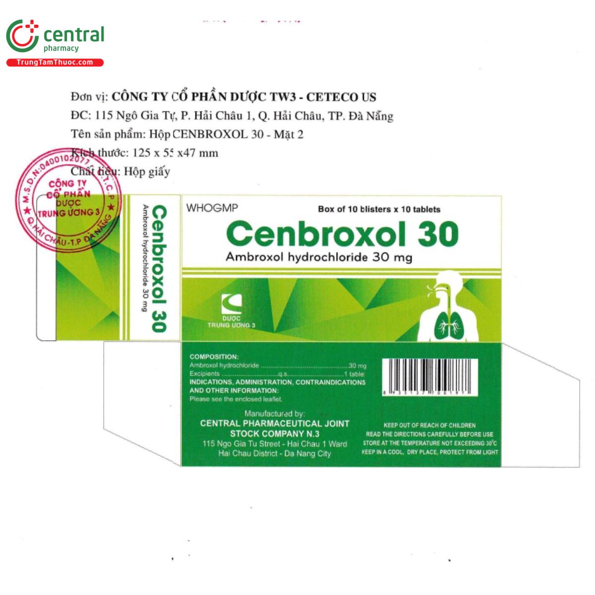 cenbroxol 30 3 E1832