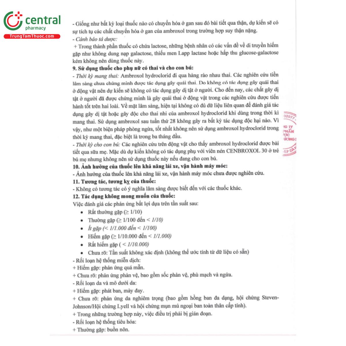 cenbroxol 30 5 V8272