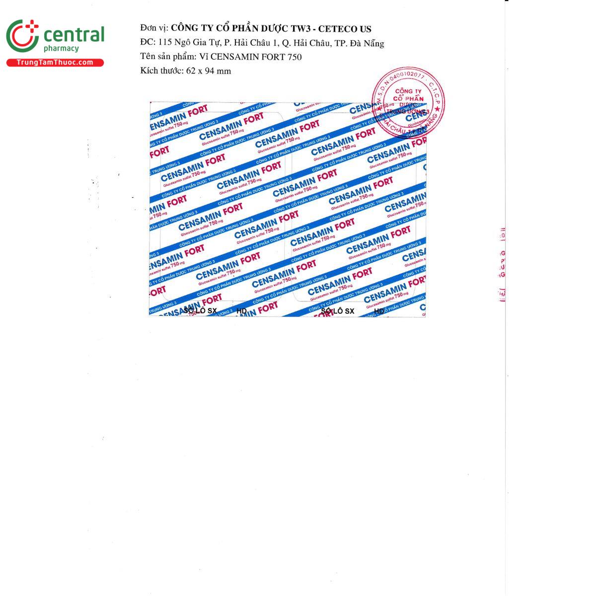 censamin fort 750mg 2 P6480