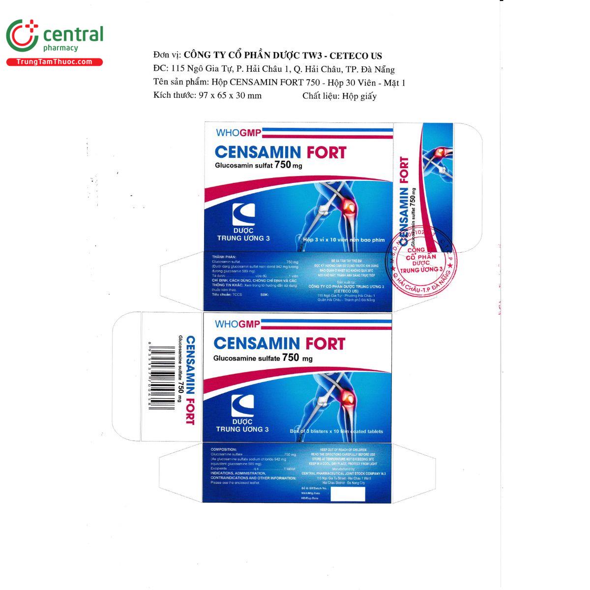 censamin fort 750mg 4 D1803