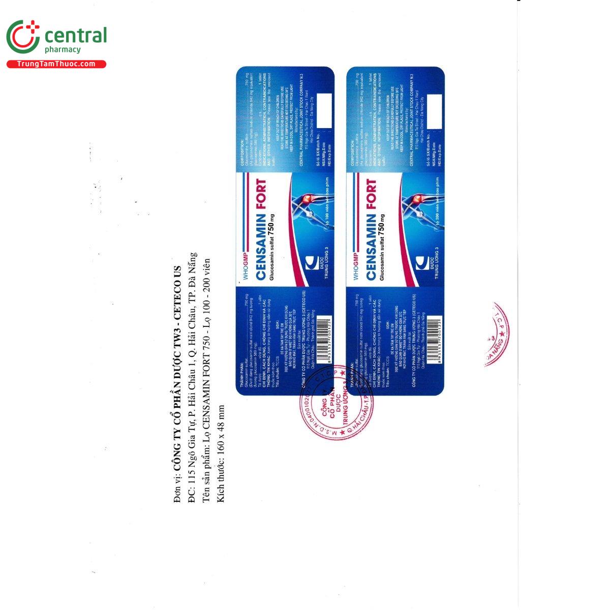 censamin fort 750mg 5 D1336