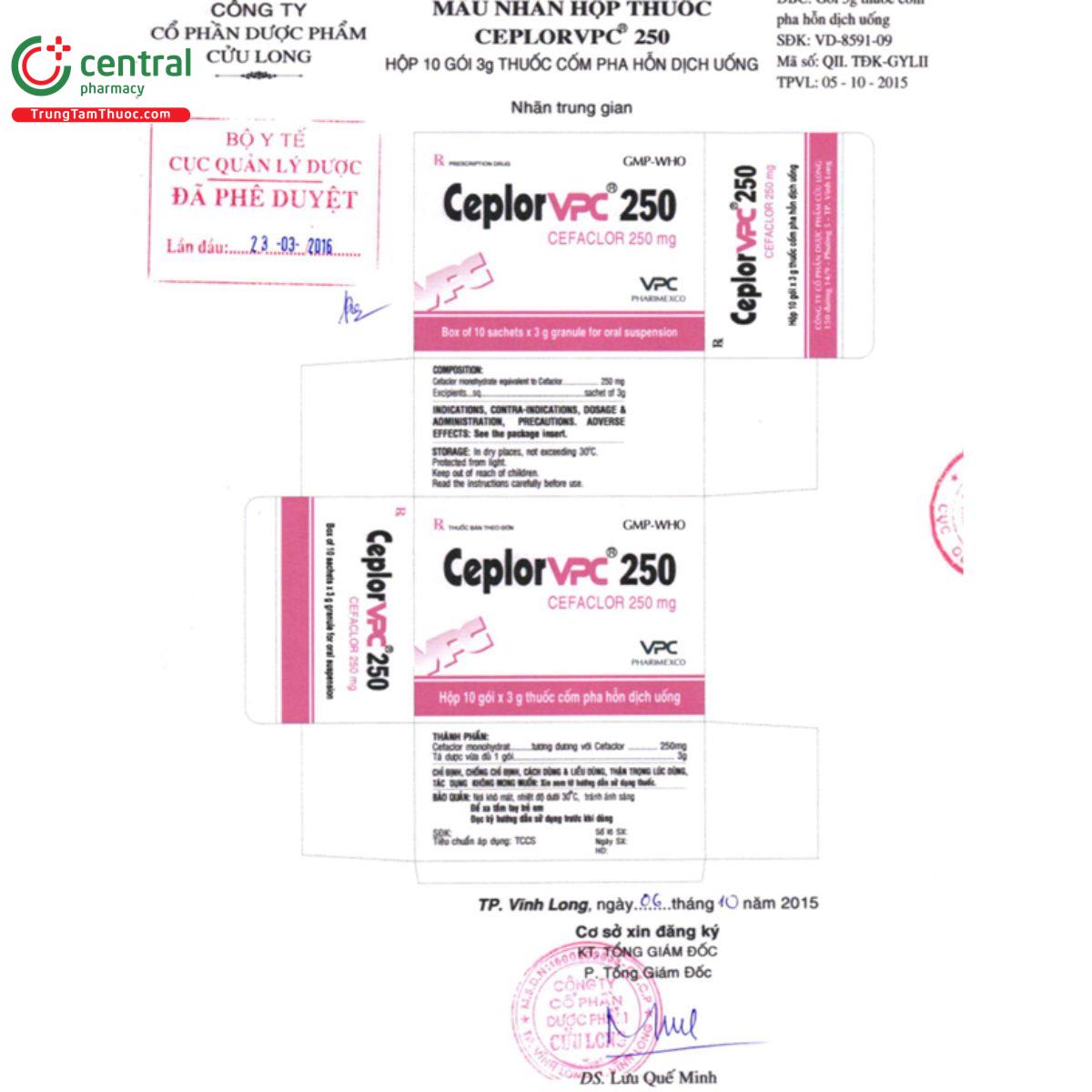 ceplorvpc 250 5 V8776 ceplorvpc 250 5 V8776