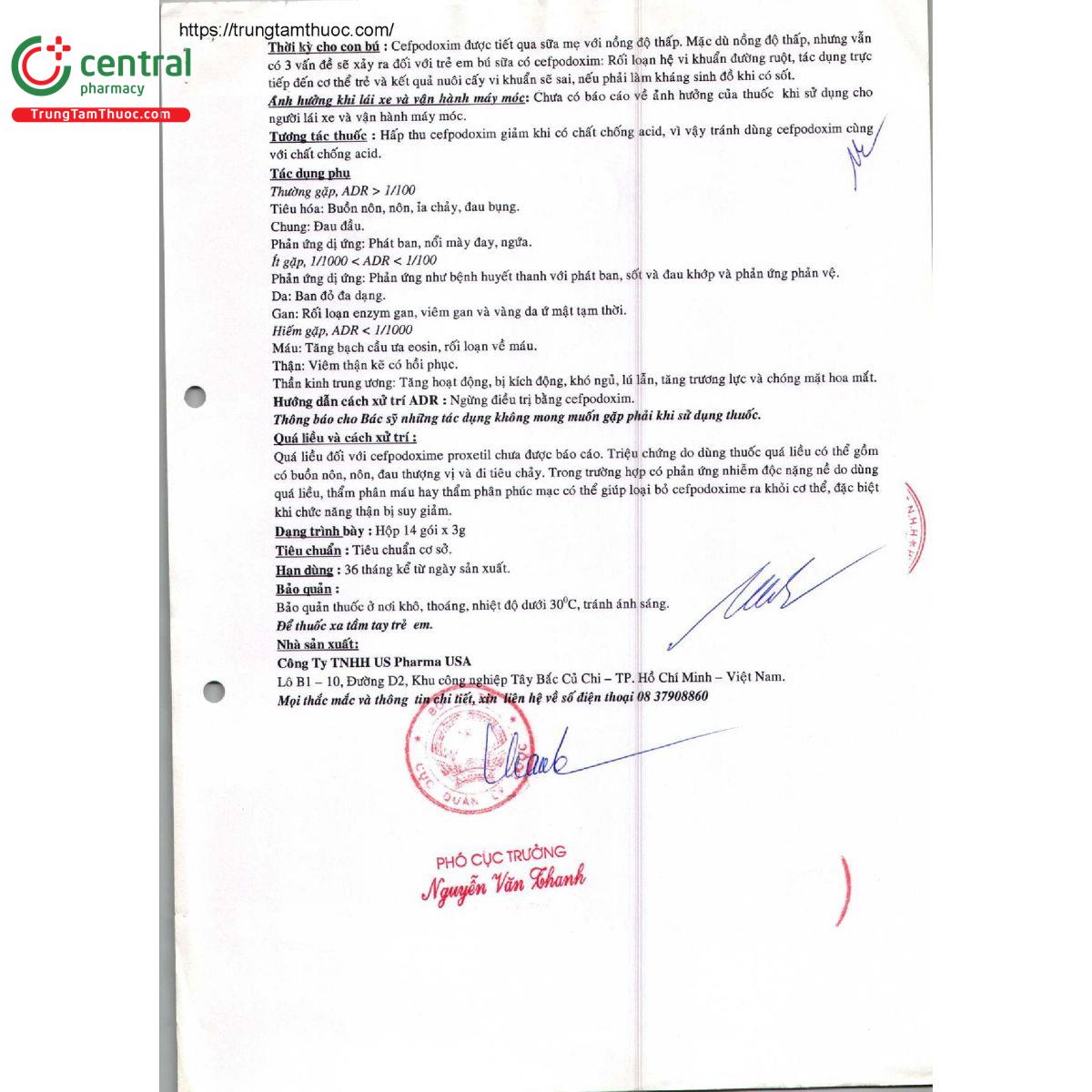 cepodoxim 100 us 6 S7012 cepodoxim 100 us 6 S7012