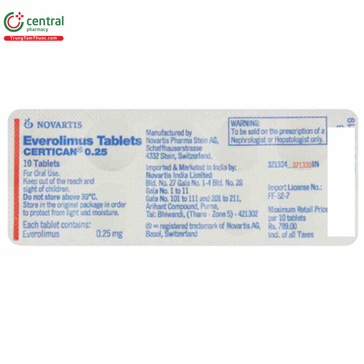 certican 025mg 00 K4354