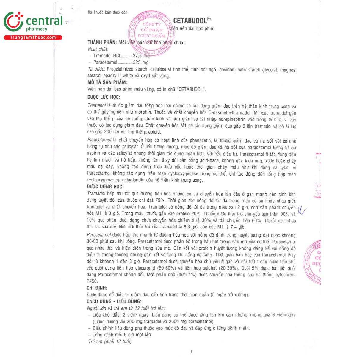 cetabudol 325mg375mg 4 L4070 cetabudol 325mg375mg 4 L4070