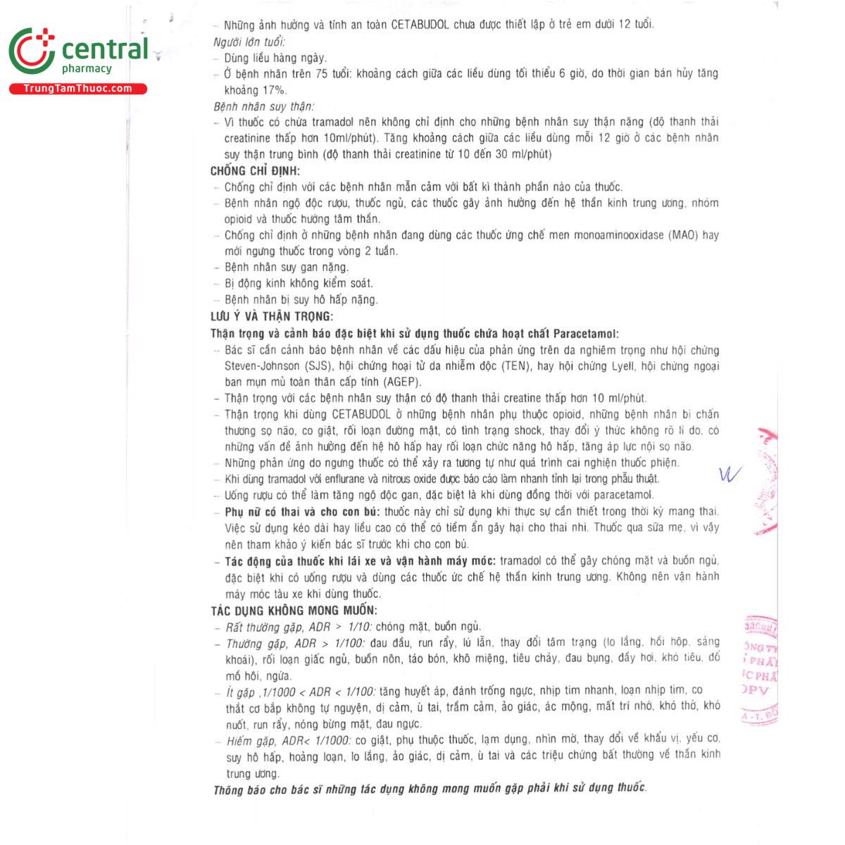 cetabudol 325mg375mg 5 S7620 cetabudol 325mg375mg 5 S7620
