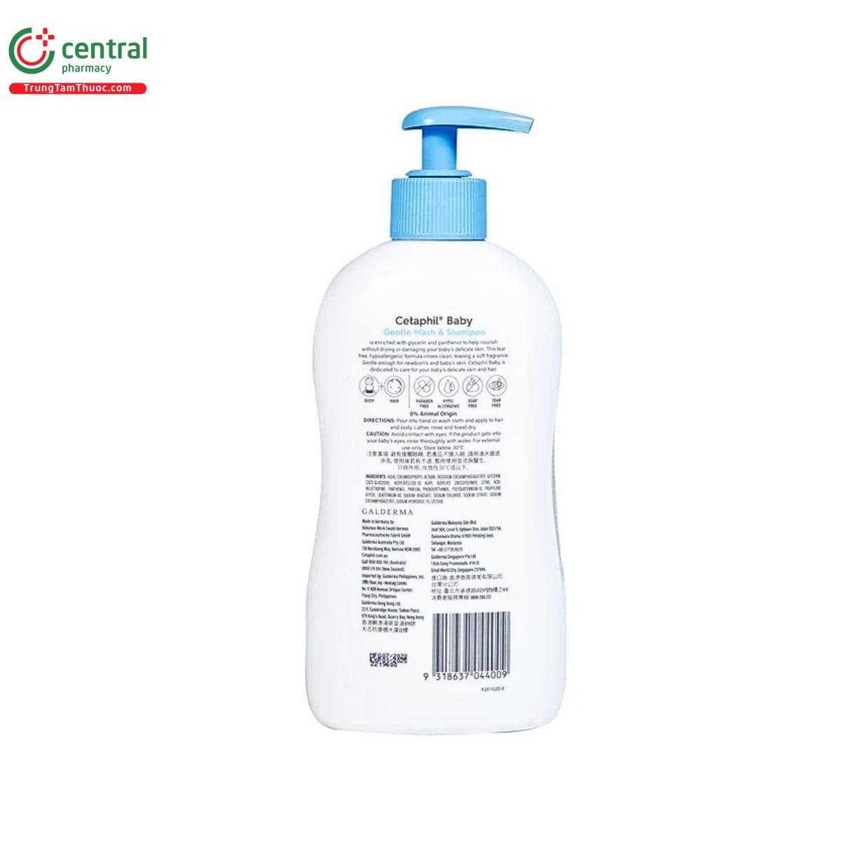 cetaphil baby gentle wash shampoo 400ml 3 E1775