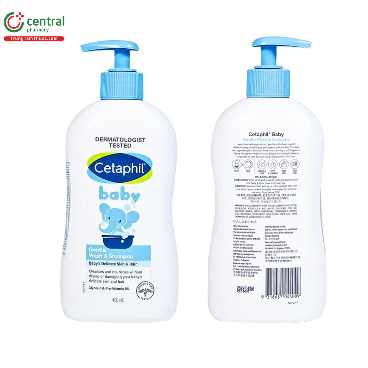 cetaphil baby gentle wash shampoo 400ml 5 J3457