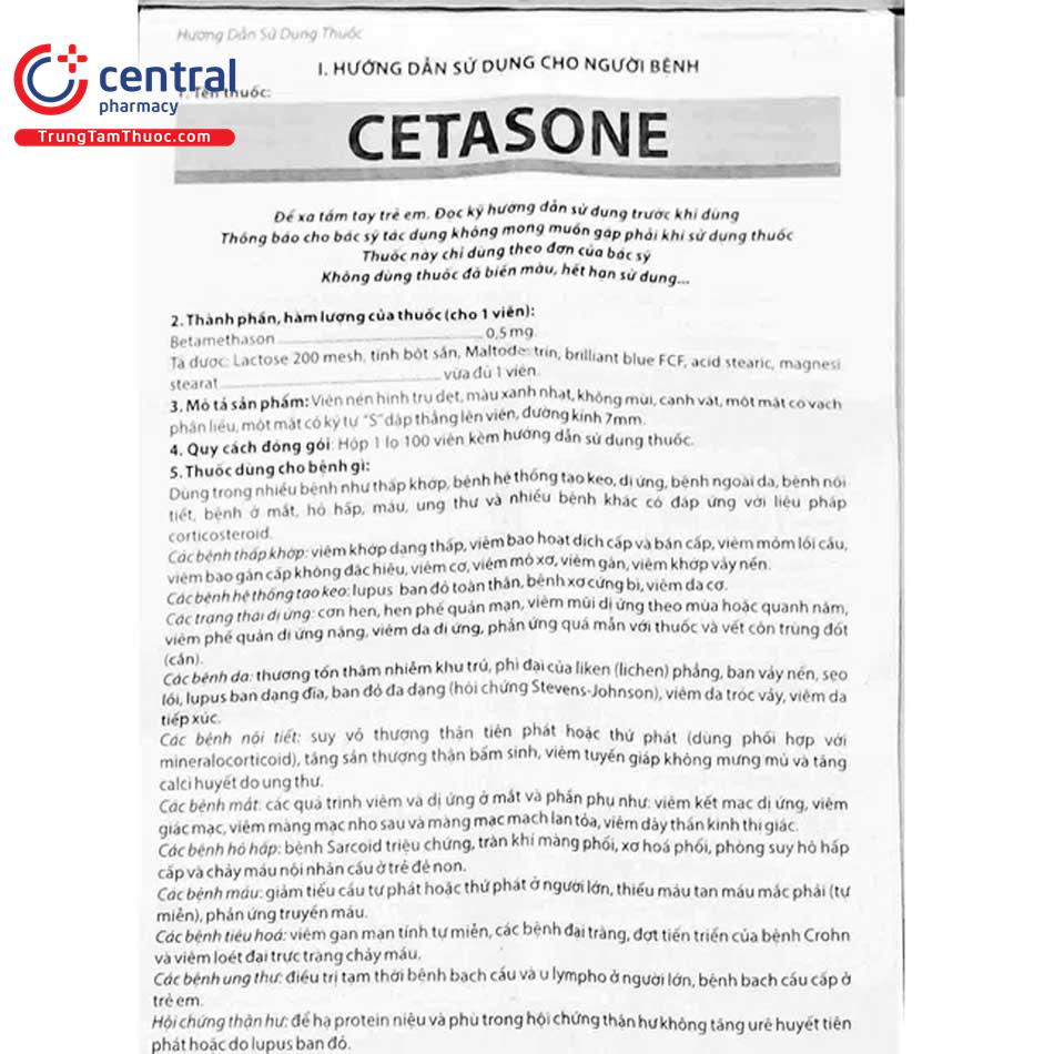 cetasone 05mg 4 Q6442