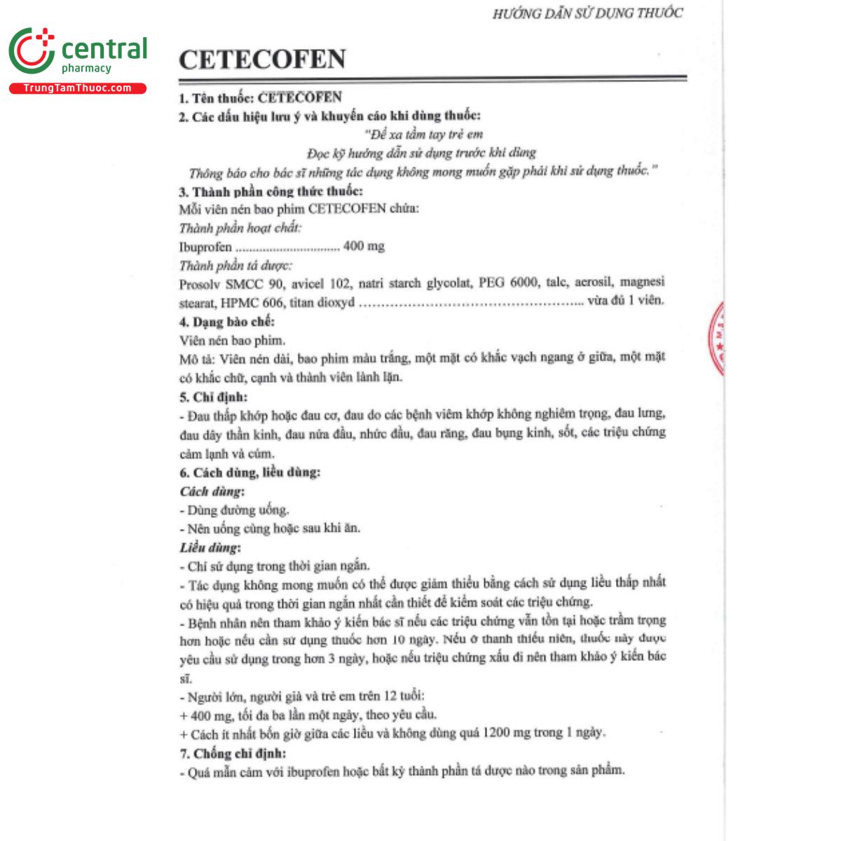 cetecofen 400mg 4 U8315 cetecofen 400mg 4 U8315