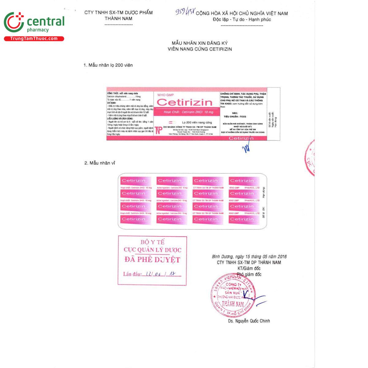cetirizin 10mg tpharco 4 B0815 cetirizin 10mg tpharco 4 B0815