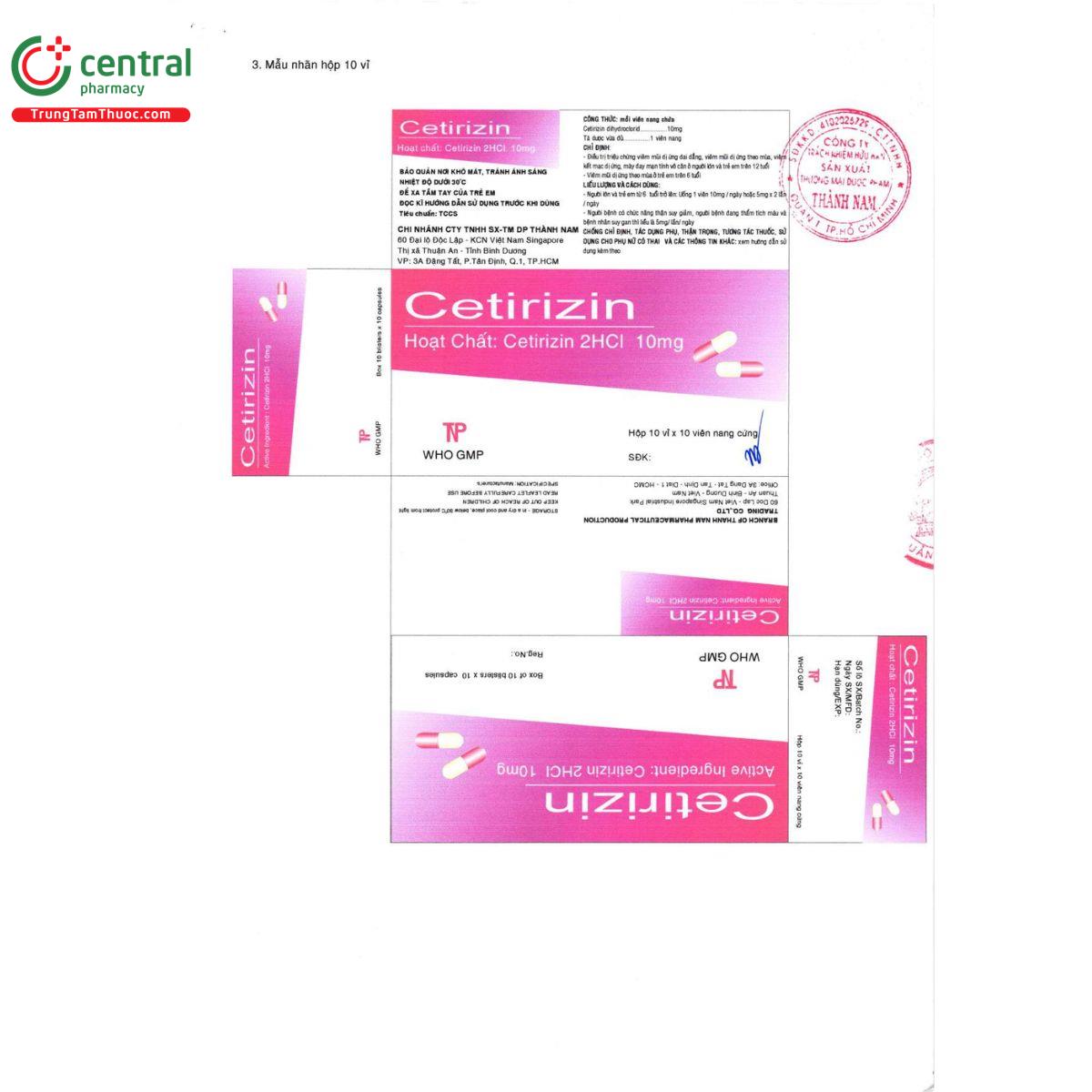 cetirizin 10mg tpharco 5 A0153 cetirizin 10mg tpharco 5 A0153