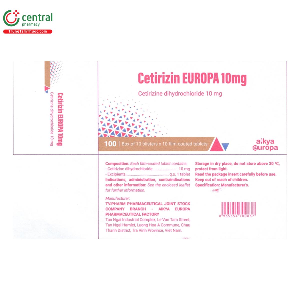 cetirizin europa 10mg 3 N5843 cetirizin europa 10mg 3 N5843