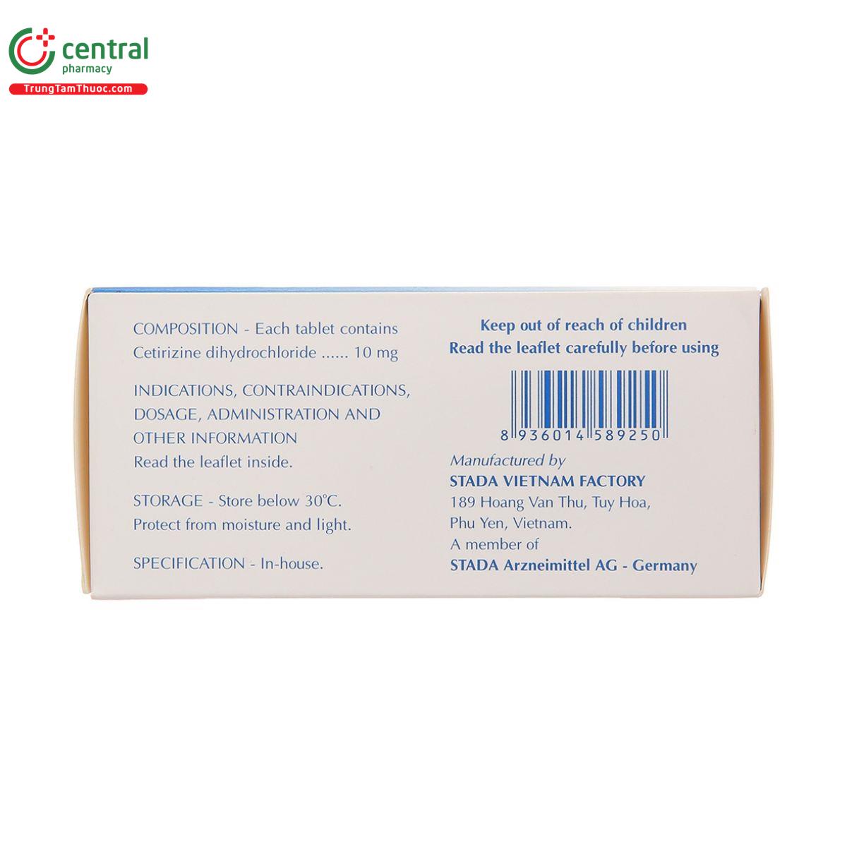 cetirizine stada 10mg 4 F2825