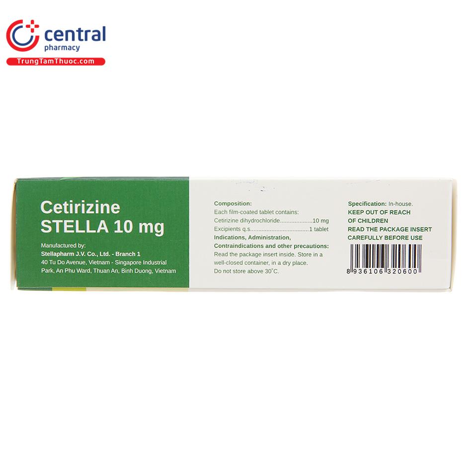 cetirizine stella 10mg 5 E1721