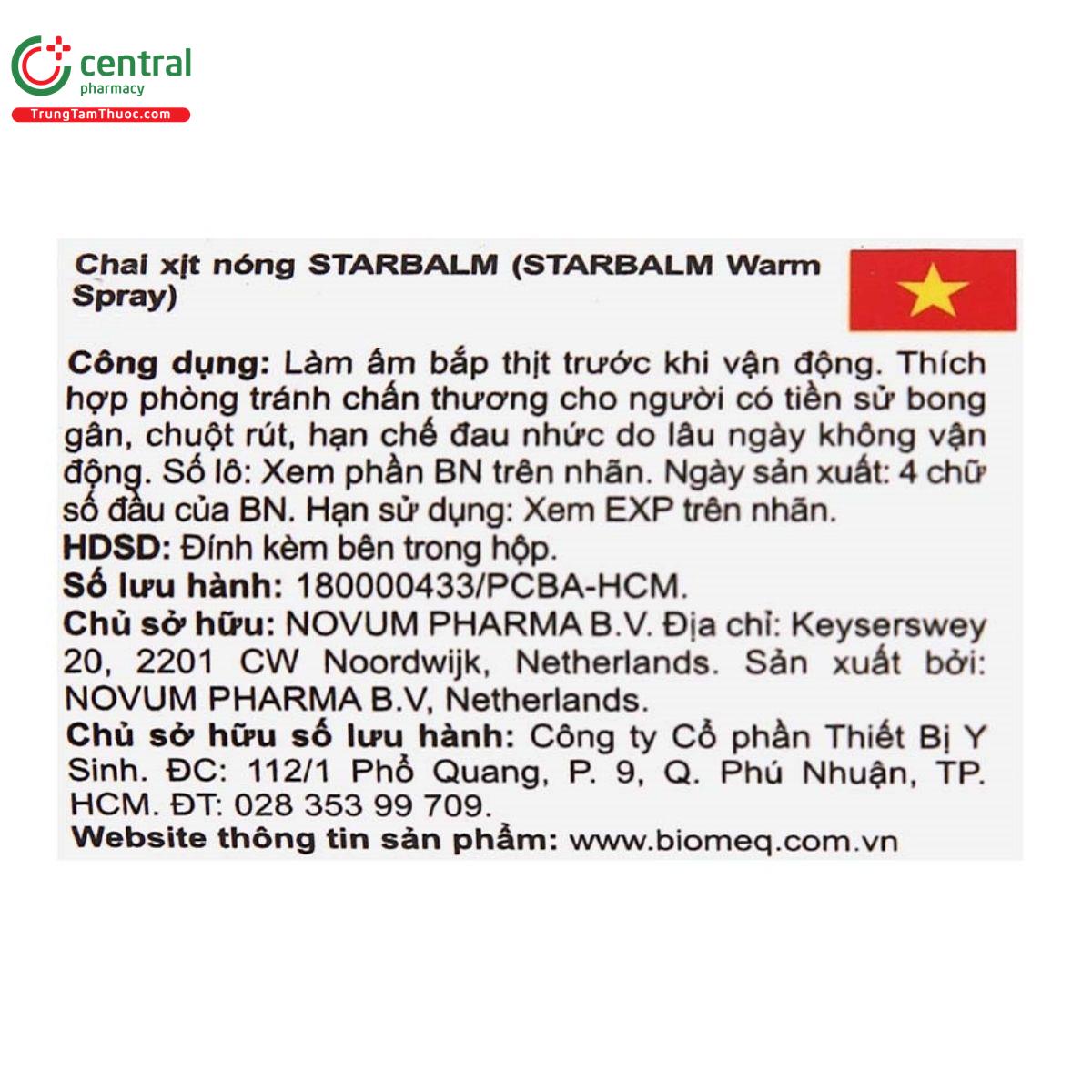 chai xit nong starbalm warm stray 150ml 5 L4863